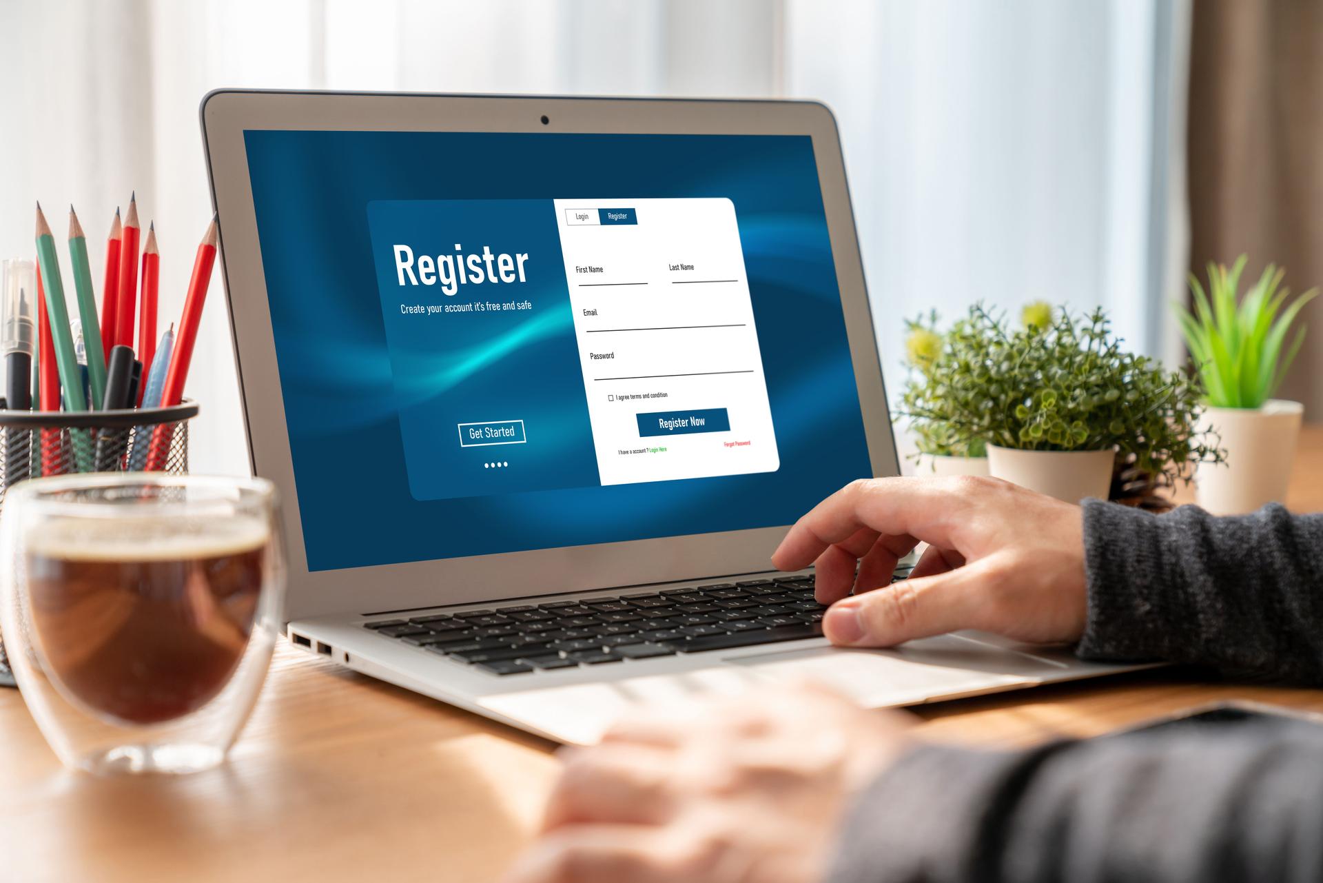 Online registration form for modish form filling